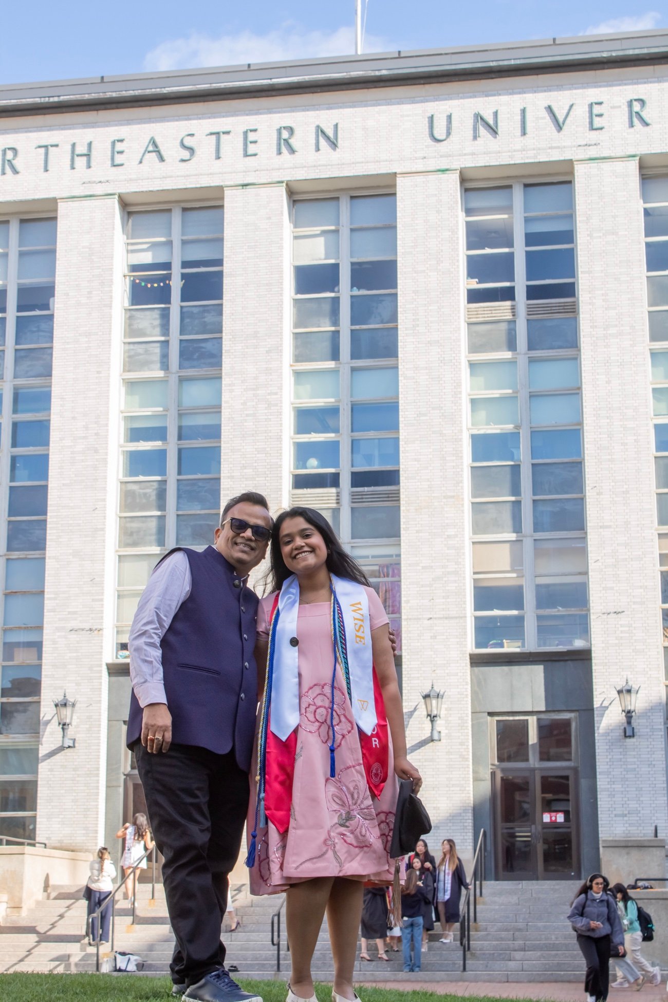 Ajay and Anjali Laddha at Anjali's graduation from Northeastern University