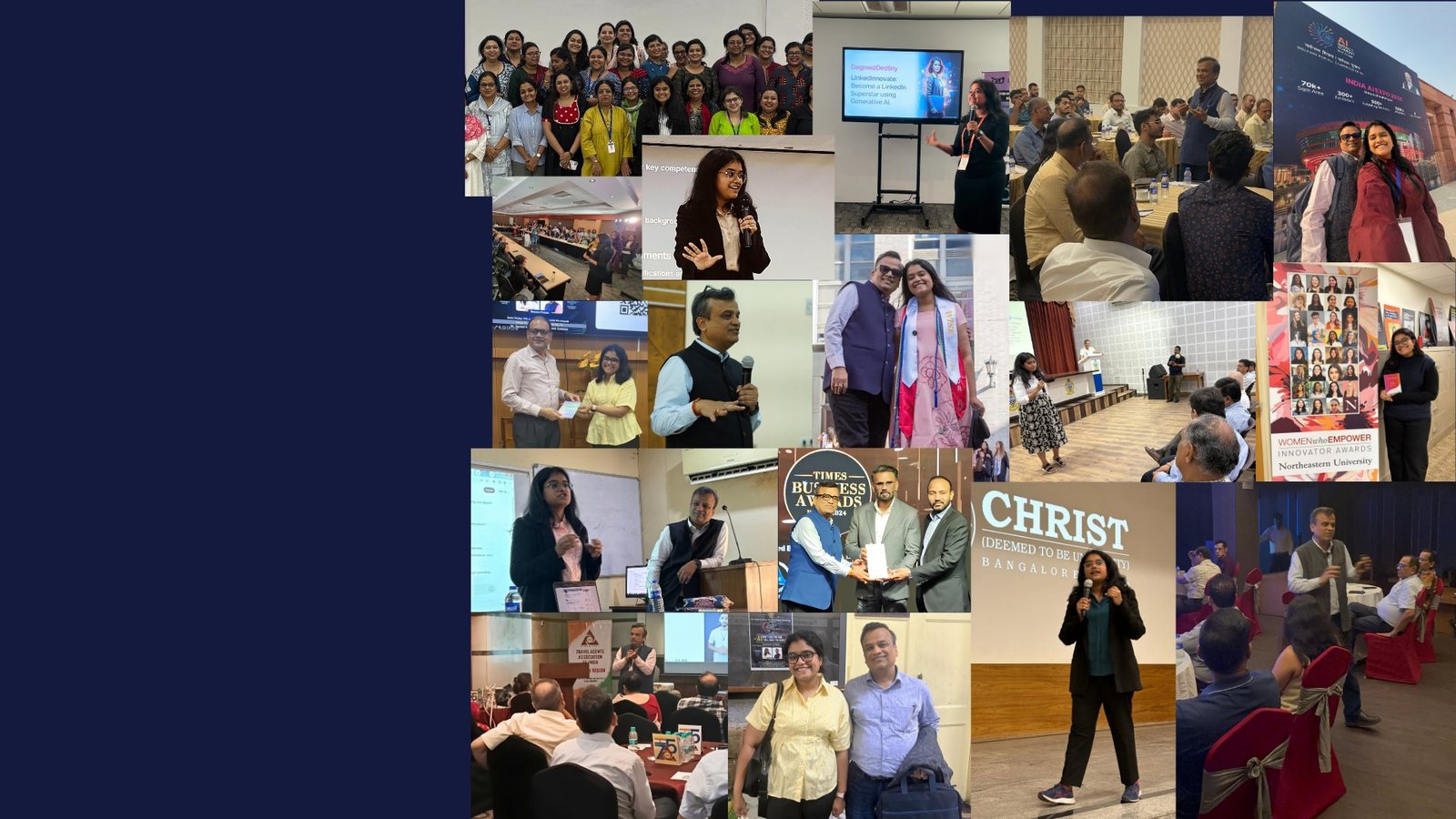 Ajay and Anjali Laddha at AI OS workshops, talks and events across India and the US